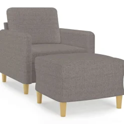 Fauteuil met voetenbank 60 cm stof>vidaXL Discount