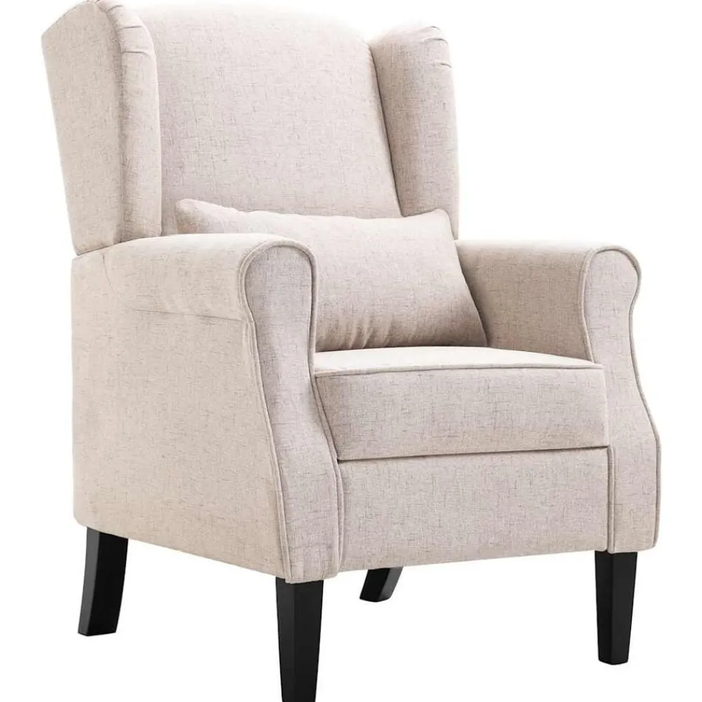 Stoelen*vidaXL Fauteuil stof Beige