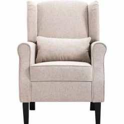 Stoelen*vidaXL Fauteuil stof Beige