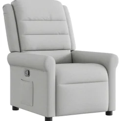 Stoelen*vidaXL Fauteuil verstelbaar stof wolk grijs Wolkengrijs