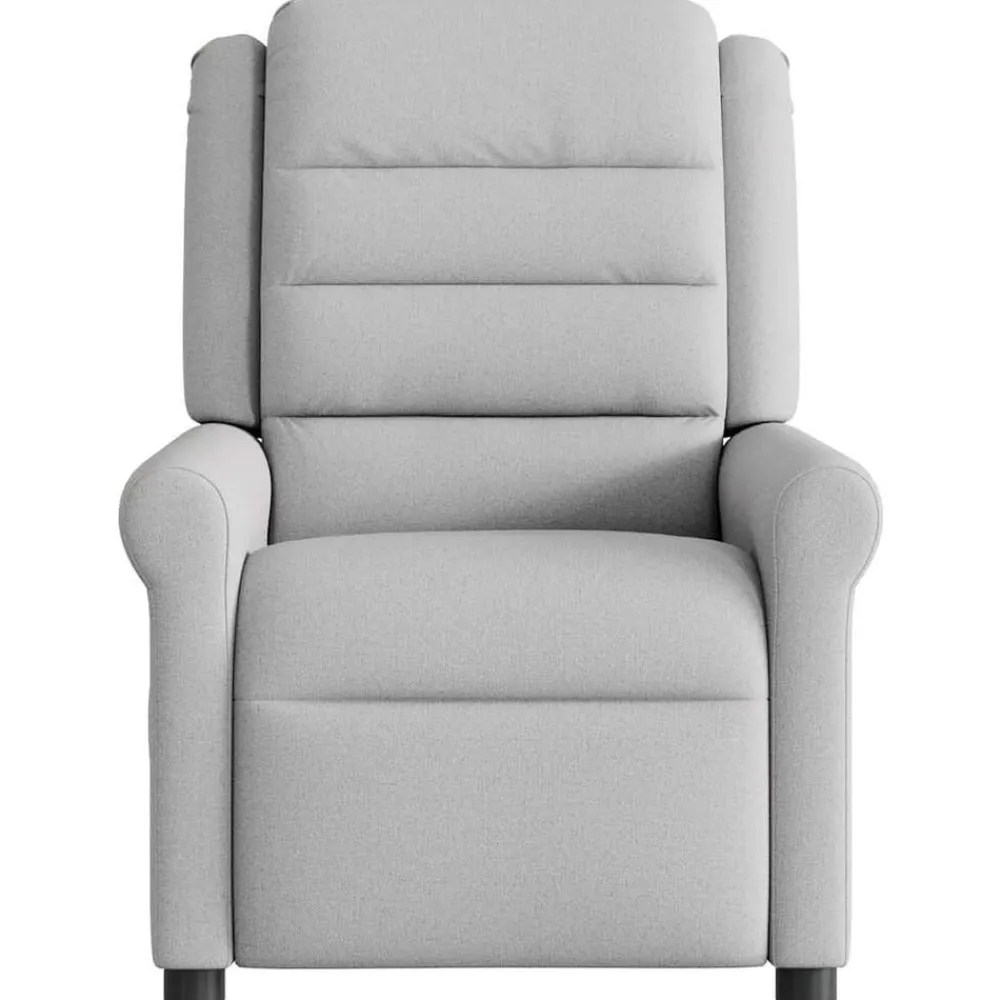 Stoelen*vidaXL Fauteuil verstelbaar stof wolk grijs Wolkengrijs