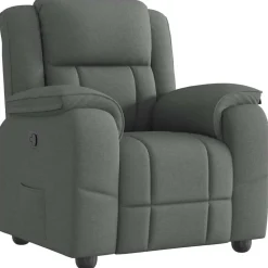 Stoelen*vidaXL Fauteuil verstelbaar stof Donkergrijs