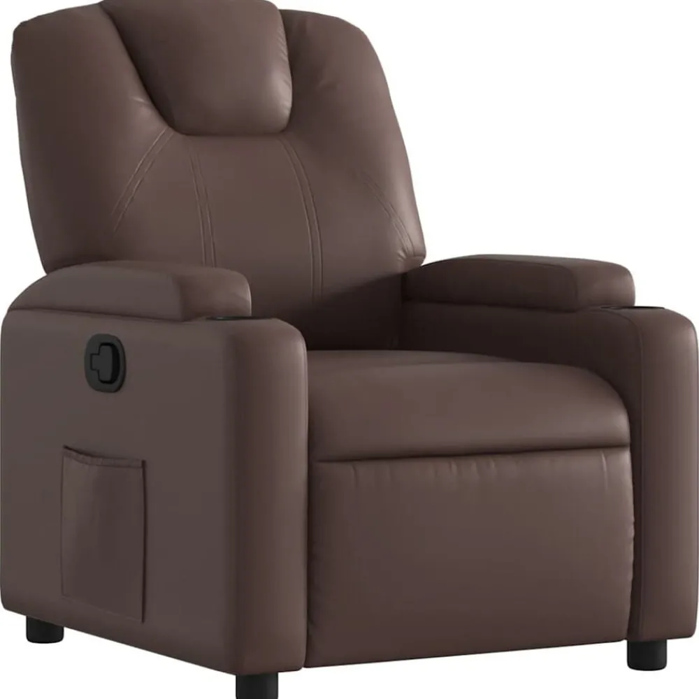 Stoelen*vidaXL Fauteuil verstelbaar kunstleer Bruin