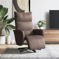 Fauteuil verstelbaar met voetensteun kunstleer>vidaXL New