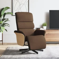 Fauteuil verstelbaar met voetensteun stof>vidaXL Discount