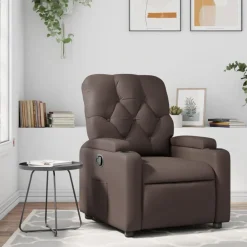 Stoelen*vidaXL Fauteuil verstelbaar kunstleer Bruin