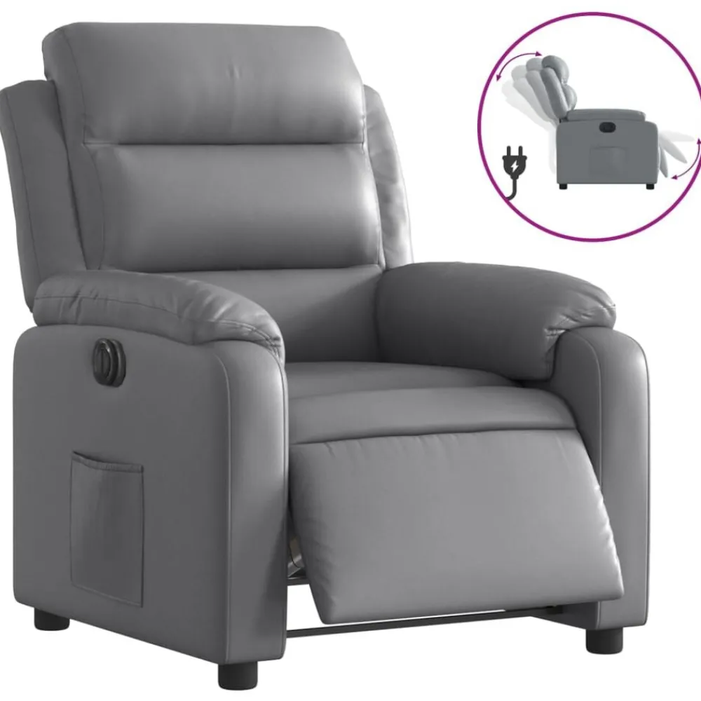 Fauteuil verstelbaar elektrisch kunstleer>vidaXL Hot