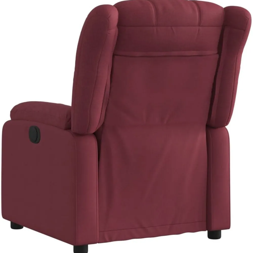 Stoelen*vidaXL Fauteuil verstelbaar stof Wijnrood
