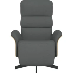 Stoelen*vidaXL Fauteuil verstelbaar met voetensteun stof Donkergrijs