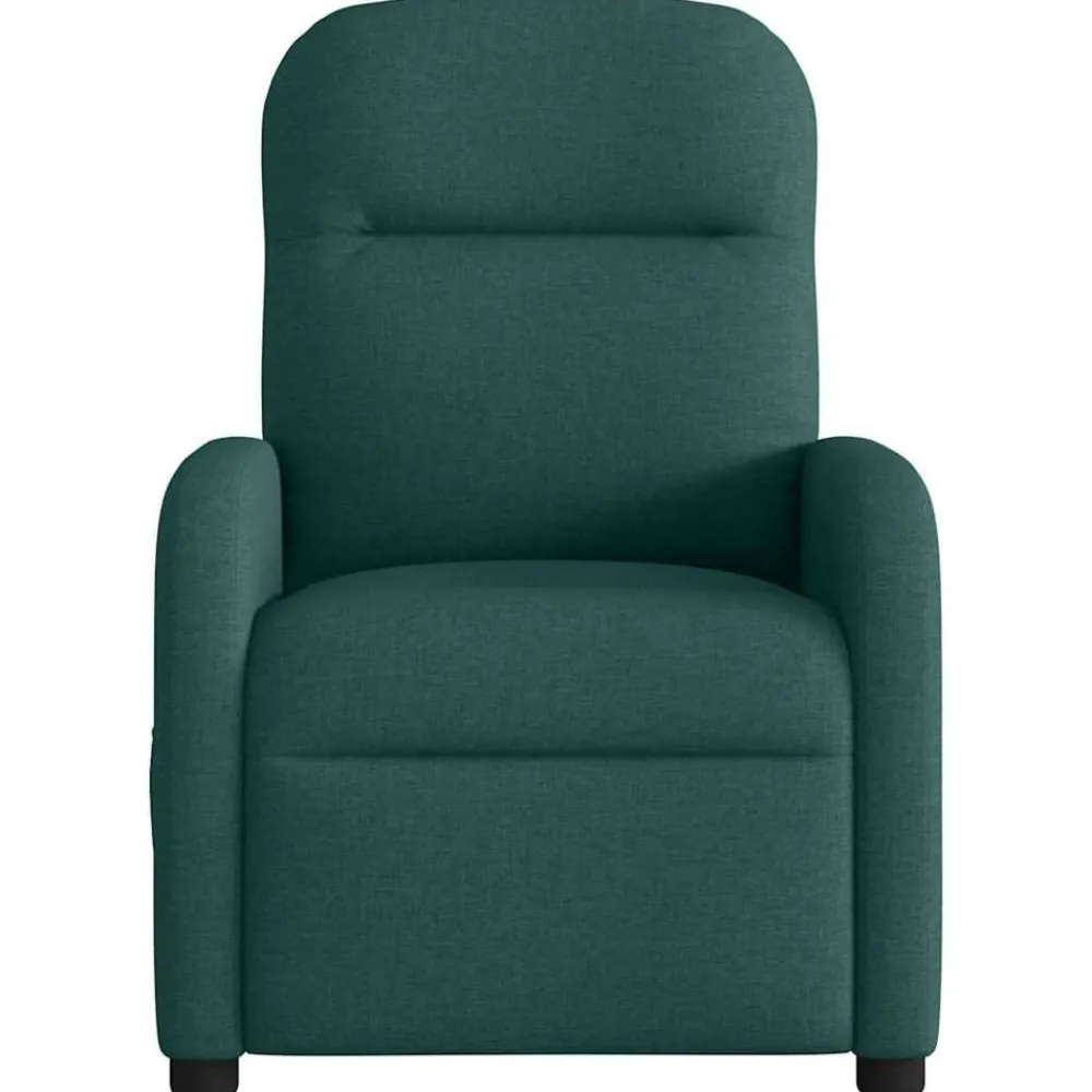 Stoelen*vidaXL Fauteuil verstelbaar stof Donkergroen