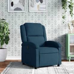 Stoelen*vidaXL Fauteuil verstelbaar fluweel Blauw