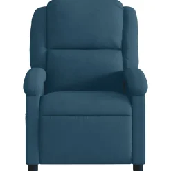 Stoelen*vidaXL Fauteuil verstelbaar fluweel Blauw