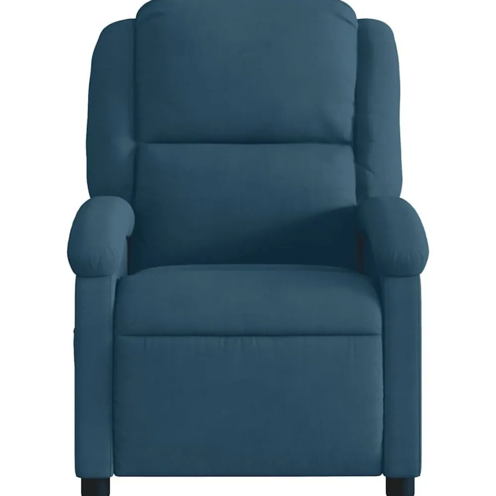 Stoelen*vidaXL Fauteuil verstelbaar fluweel Blauw