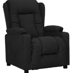 Stoelen*vidaXL Fauteuil verstelbaar stof Zwart