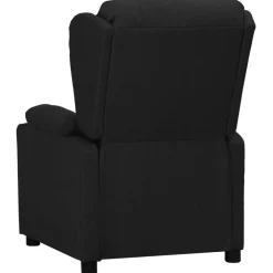 Stoelen*vidaXL Fauteuil verstelbaar stof Zwart