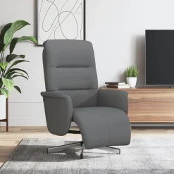 Fauteuil verstelbaar met voetensteun stof>vidaXL Online
