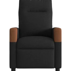 Stoelen*vidaXL Fauteuil verstelbaar stof Zwart