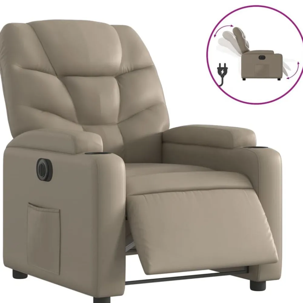 Fauteuil verstelbaar elektrisch kunstleer kleurig>vidaXL Online