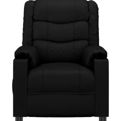 Stoelen*vidaXL Fauteuil verstelbaar kunstleer Zwart