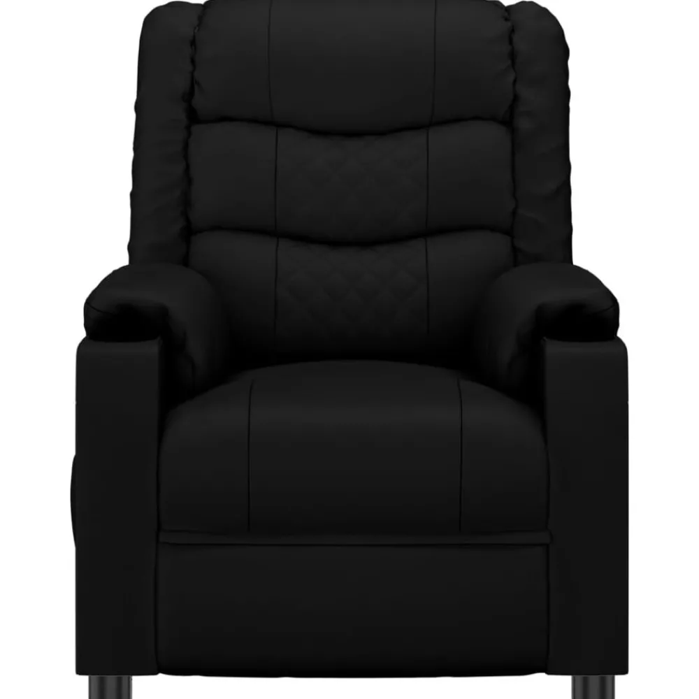 Stoelen*vidaXL Fauteuil verstelbaar kunstleer Zwart
