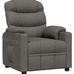Fauteuil verstelbaar stof donkergrijs>vidaXL New