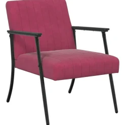 Stoelen*vidaXL Fauteuil 59 x 75 x 78 cm Fluweel Wijnrood