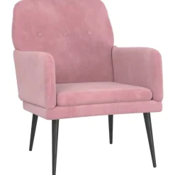 Stoelen*vidaXL Fauteuil 62x79x79 cm fluweel Roze