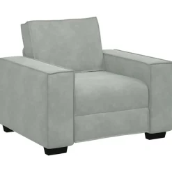 Banken*vidaXL Fauteuil 100x78x84 cm fluweel Lichtgrijs