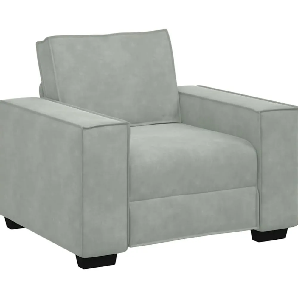 Banken*vidaXL Fauteuil 100x78x84 cm fluweel Lichtgrijs