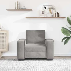 Banken*vidaXL Fauteuil 100x78x84 cm fluweel Lichtgrijs