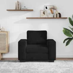 Banken*vidaXL Fauteuil 100x77x82 cm fluweel Zwart