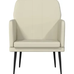 Stoelen*vidaXL Fauteuil 61x78x80 cm kunstleer crèmekleurig Crème