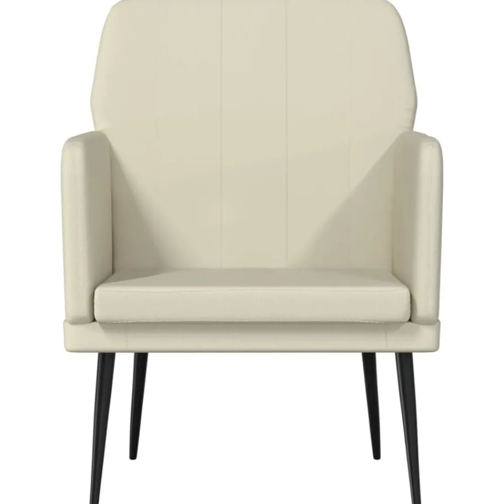 Stoelen*vidaXL Fauteuil 61x78x80 cm kunstleer crèmekleurig Crème