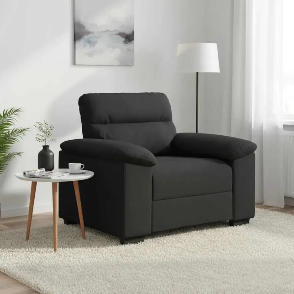 Banken*vidaXL Fauteuil 100x81x84 cm stof Zwart