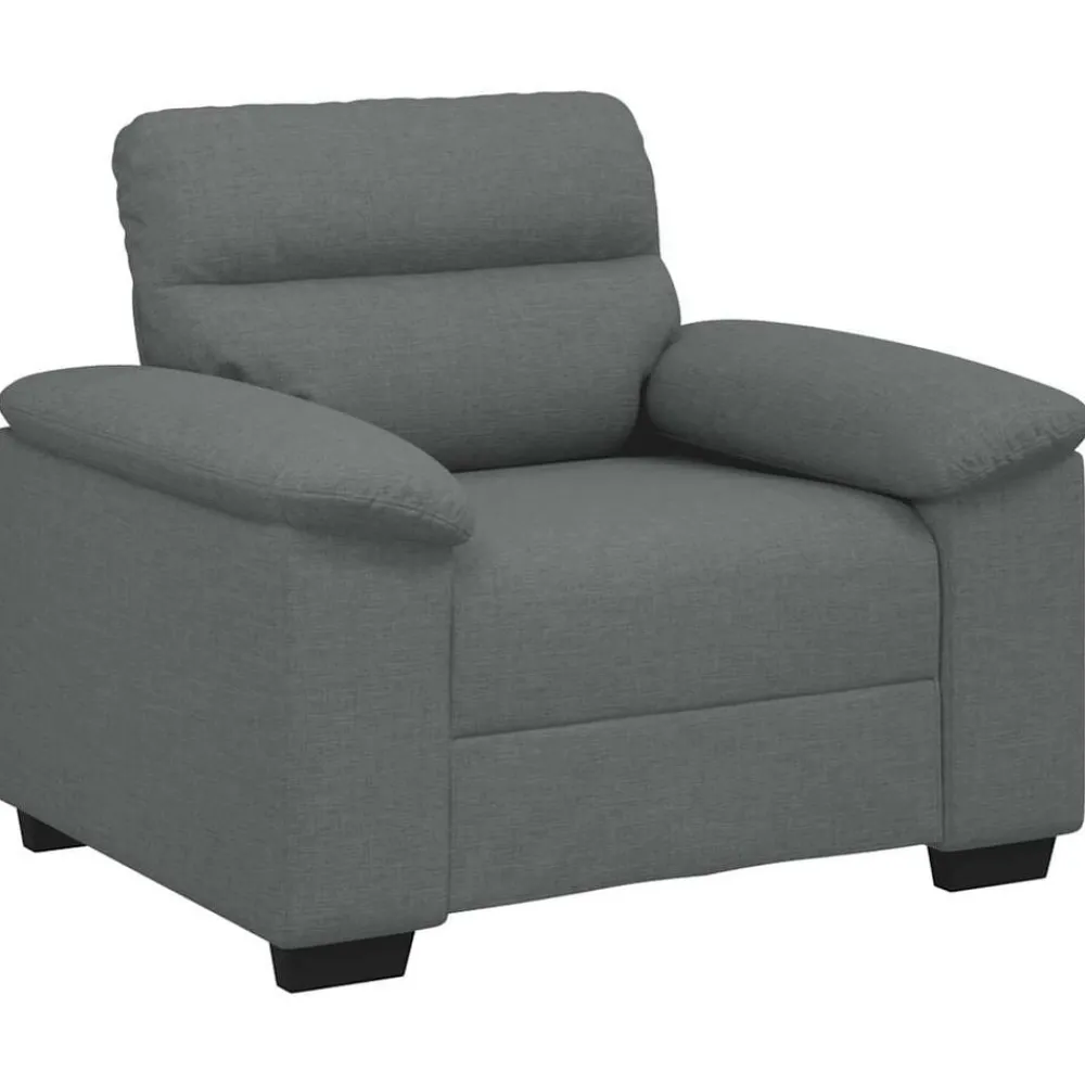 Banken*vidaXL Fauteuil 100x81x84 cm stof Donkergrijs