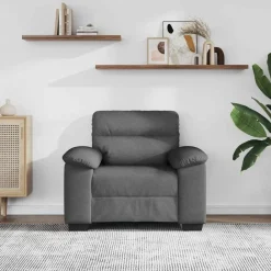 Banken*vidaXL Fauteuil 100x81x84 cm stof Donkergrijs