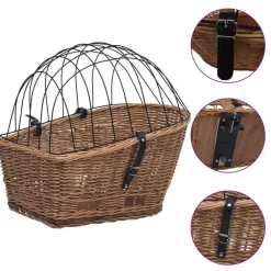 Fietsmand voor bagagedrager 55x31x36 cm natuurlijk wilgen>vidaXL Sale