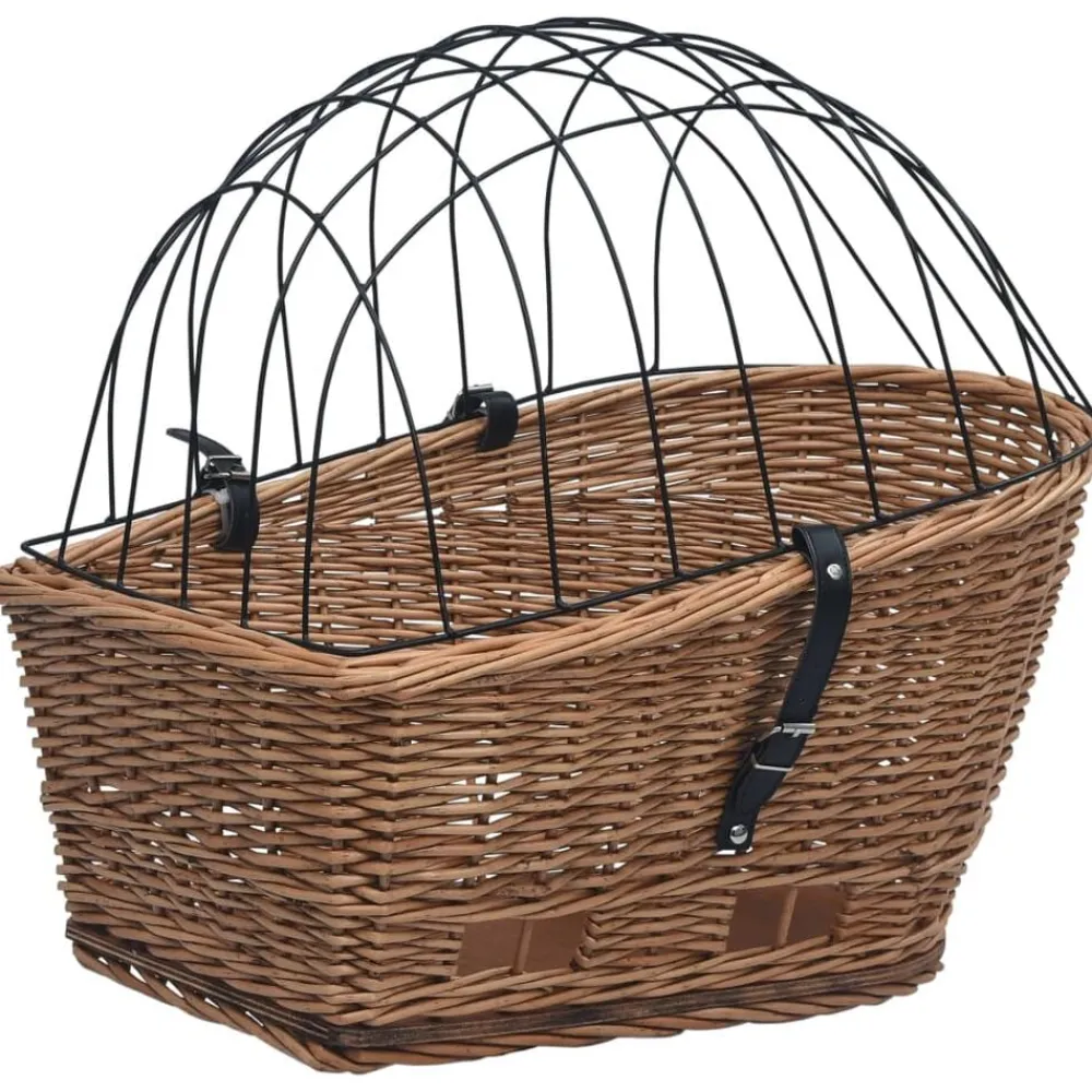 Fietsmand voor bagagedrager 55x31x36 cm natuurlijk wilgen>vidaXL Sale