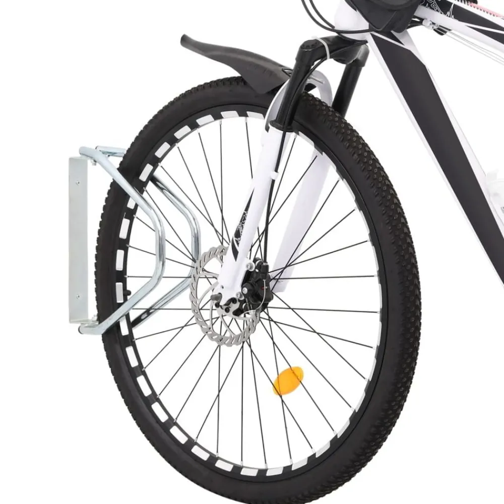 Buitensport*vidaXL Fietsstandaard 2 st wandmontage gegalvaniseerd staal