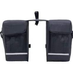 Buitensport*vidaXL Fietstas voor bagagedrager dubbel waterdicht 35 L zwart