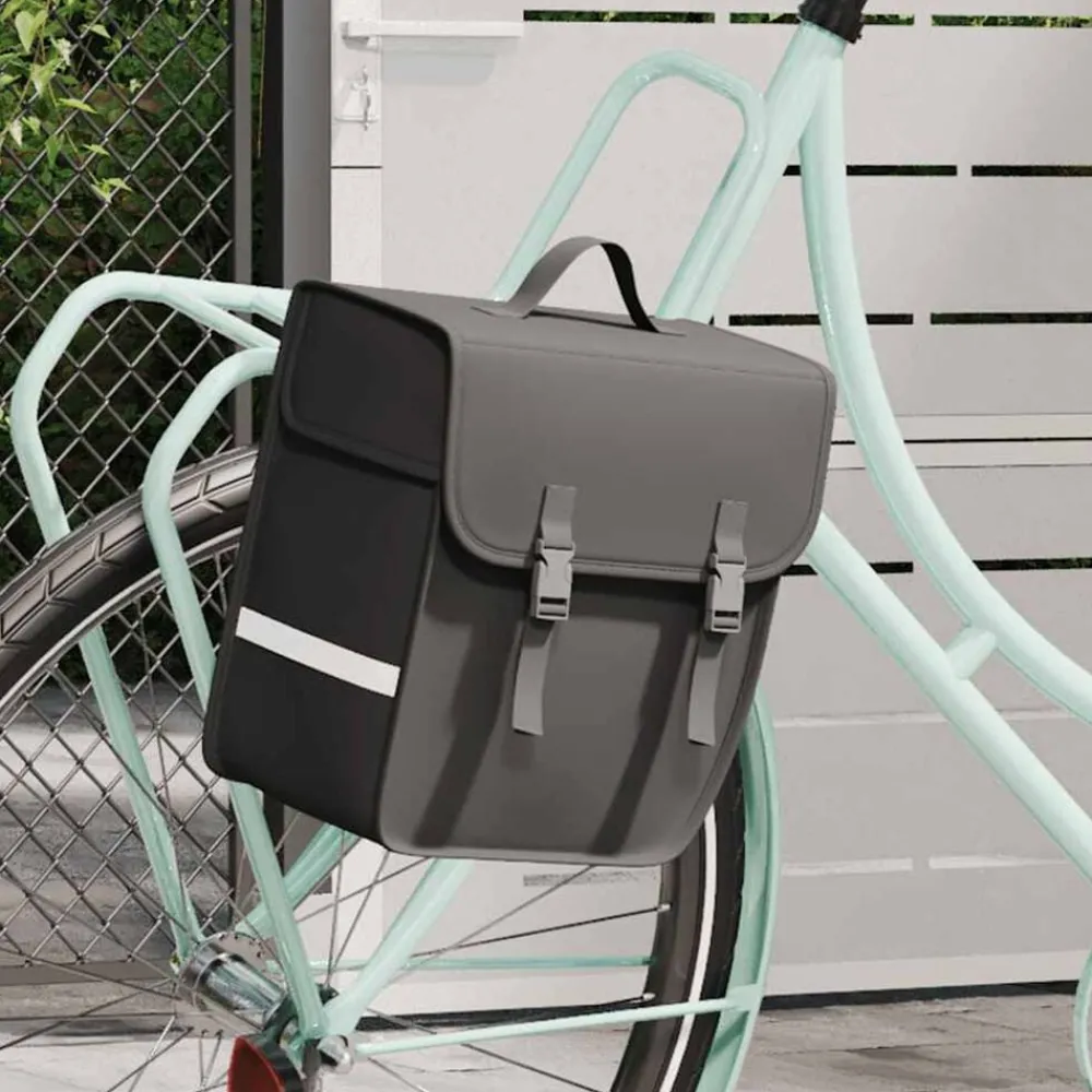 Buitensport*vidaXL Fietstas voor bagagedrager enkel waterdicht 21 L zwart