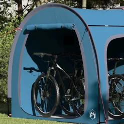 Buitensport*vidaXL Fietstent met dak met opslag 218 x 156 x 180 cm Blauw