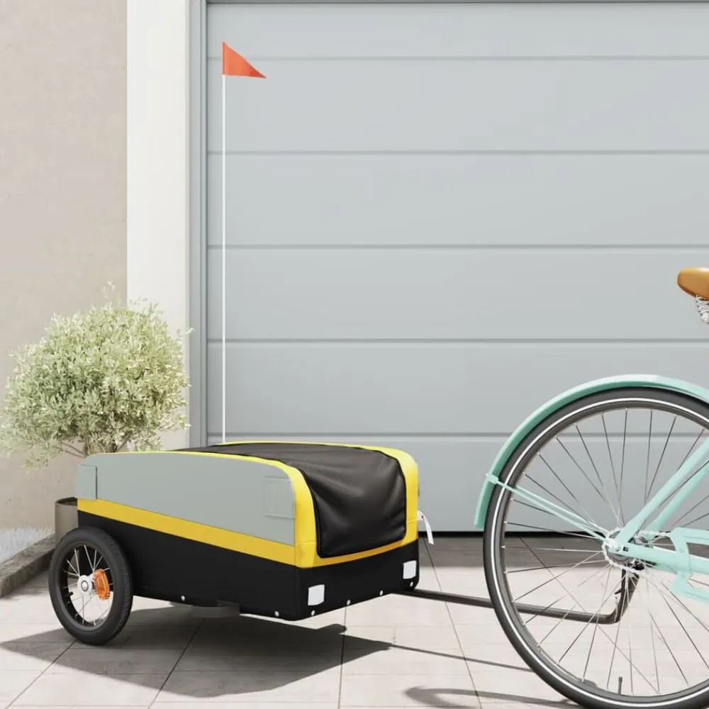 Fietstrailer 30 kg ijzer zwart en>vidaXL Best