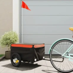 Fietstrailer 30 kg ijzer zwart en>vidaXL Discount
