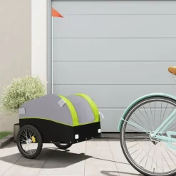Fietstrailer 30 kg ijzer zwart en>vidaXL