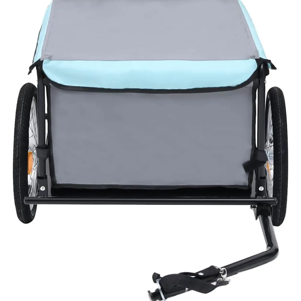 Buitensport*vidaXL Fietstrailer 65 kg Zwart en blauw