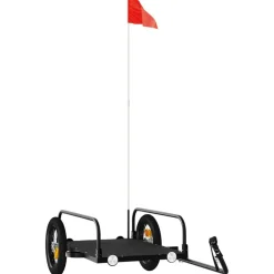 Fietstrailer 122x53x31 cm ijzer zwart>vidaXL Outlet