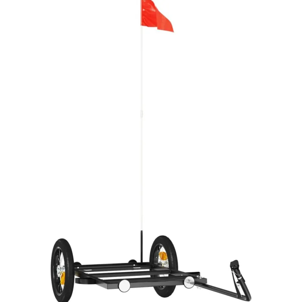 Fietstrailer 122x53x28 cm ijzer zwart>vidaXL Best