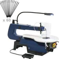 Gereedschap*vidaXL Figuurzaagmachine elektrisch met voetpedaal en LED-lampje 125 W
