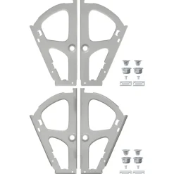 Bouwbeslag*vidaXL Flip lade scharnier 2 pcs Zilver 235 x 155 x 30 mm IJzer